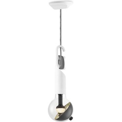 Move Me hanglamp Twist - wit / Sphere 3W - zwart goud