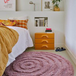 HKliving rond wollen vloerkleed lilac 150cm Paars