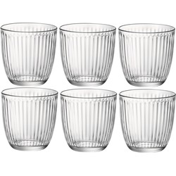 Set van 6x stuks waterglazen/drinkglazen transparant 290 ml - Drinkglazen