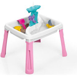 Dolu Zand-Watertafel + Accessoires Roze/Wit