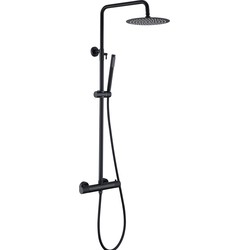 Luzzo® Serru Regendouche Diamond met Thermostaat- mat Zwart