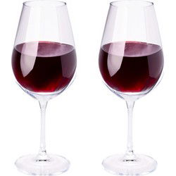 Wijnglazen - 2x st - 69 cl/690 ml - kristalglas -glazen voor rode wijn - Wijnglazen