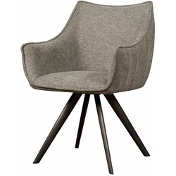 Tower living Riviera swivel armchair - fabric Brego 09 middle grey