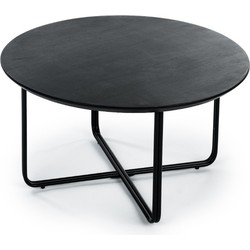 Furntastik Aljezur Salontafel rond, 75 cm, zwart