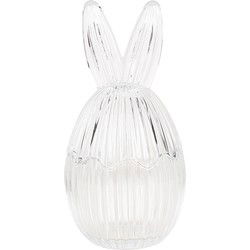 Clayre & Eef Glazen potje Ei Ø 9x17 cm Transparant Glas