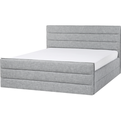 Beliani VALBONNE - Tweepersoonsbed-Grijs-Polyester