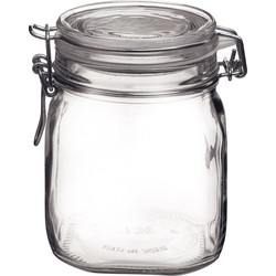 Bormioli Rocco Weckpot/inmaakpot - 750 ML - glas - met beugelsluiting - luchtdicht - 10 x 13 cm - Weckpotten