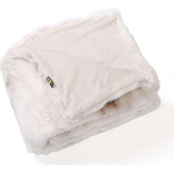 PTMD Plaid Linde - 150x200x2 cm - Polyester - Wit