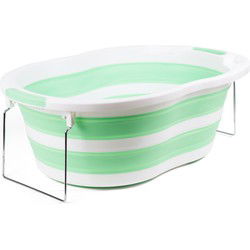 Benson Babybadje - opvouwbaar - groen/wit - 70 x 46,5 x 23 cm - babybadjes