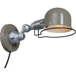 Mexlite - wandlamp - Davin - groen - aluminium metaal - bedlampje - E14 - 7657G