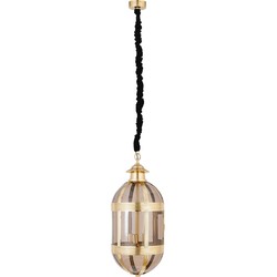 PTMD Hanglamp Mikk - 39x39x93 cm - Glas - Messing
