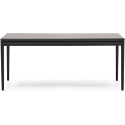 Kave Home - Lenon uitschuiftafel in zwart eiken fineer en massief eiken 160(240)x90 cm FSC Mix Credit