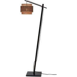 Vloerlamp Bhutan - Bamboe Zwart/Naturel - 55x31x150cm