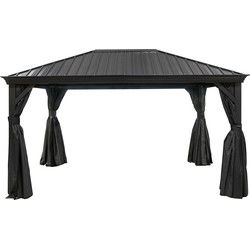 Sojag Aluminium paviljoen Marsala 1014 met klamboe  298x423x278 cm - Antraciet