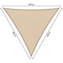 Shadow Comfort waterafstotend driehoek 4x4x4m Roma