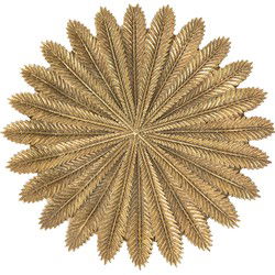 Clayre & Eef Decoratie schaal  Ø 25x1 cm Goudkleurig Kunststof Rond Takken