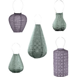 Lumiz Solar Buitenlampionnen Toscana Set - 5 stuks