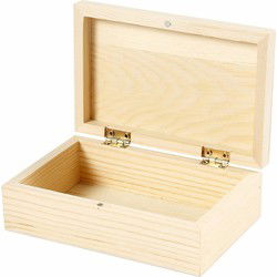 Houten sieradendoos - 3x stuks - 14 x 9 x 5 cm - opberg kistjes - sieradenkistje - Sieradendozen