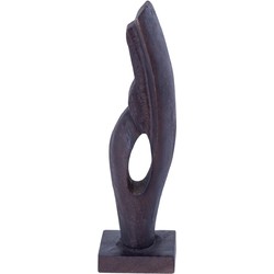 PTMD Deco Object Rodi - 10x10x37 cm - Hout - Bruin
