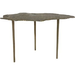 Clayre & Eef Bijzettafel Goudkleurig Aluminium