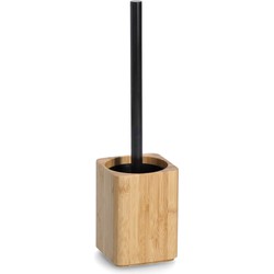 WC/Toiletborstel in houder - bamboe hout 35 x 9 cm - luxe kwaliteit - Toiletborstels