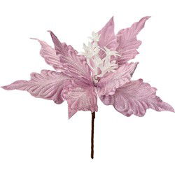 Clayre & Eef Kunstplant Kerstster Roze Kunststof