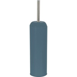 Excellent Houseware - Toiletborstel met houder - rond - navy - 40cm - Toiletborstels