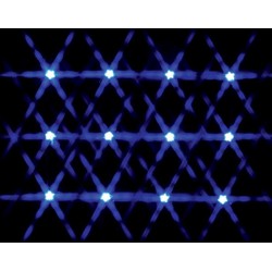 12 lighted star string blue