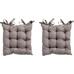 Madison Toscane Kussen - Basic Taupe - 46x46 - Bruin - 2 Stuks