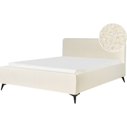 VALOGNES - Tweepersoonsbed - Crème - 180 x 200 cm - Bouclé