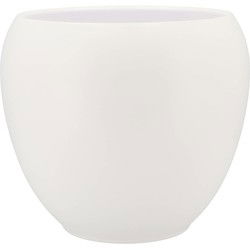 DK Design bloempot/plantenpot - Vinci - wit mat - voor kamerplant - D24 x H28 cm - Plantenpotten