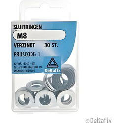 Sluitringen m8 verz 30st