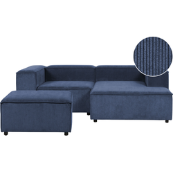 Beliani APRICA - Modulaire Sofa-Blauw-Corduroy