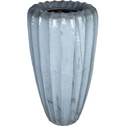PTMD Linex Bloempot - H105 x Ø56 cm - Keramiek - Wit