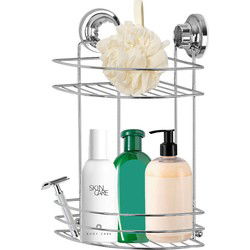 Concorde - Doucherekje hoek-model 2-laags - zilver - H30 cm - Douche- en badrekjes