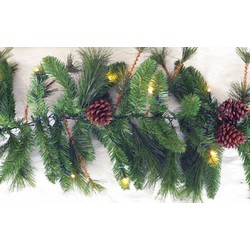 Northern Spruce guirlande slinger 270 x 30 cm met warm LED kerstboom