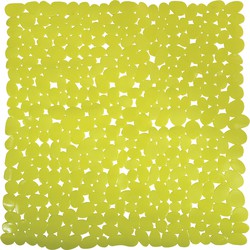 MSV Douche/bad anti-slip mat - badkamer - pvc - limegroen - 54 x 54 cm - Badmatjes