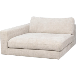 Duncan modulaire chaise longue lichtgrijs/beige - links - 129 cm