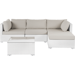 Beliani SANO - Loungeset-Wit-PE rotan