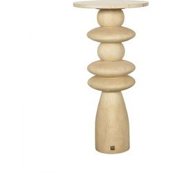 PTMD Bijzettafel Callain - 40x40x80 cm - Hout - Naturel