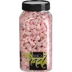 3 stuks - Marbles roze fles 1 kilogram - Mica Decorations