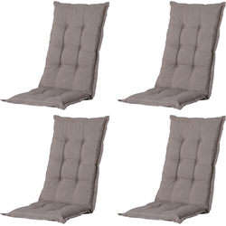 Madison -  Tuinstoelkussen Hoge Rug Panama taupe - Ca. 123x50 cm - Set van 4