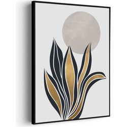 Muurwerken Akoestisch Schilderij - Het gouden blad - Geluidsdempend Wandpaneel - Wanddecoratie - Geluidsisolatie - PRO (AW 0.90) XXL (107X150)