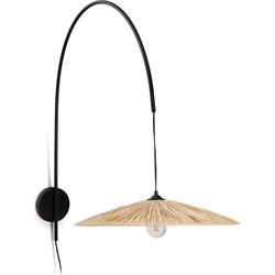 Kave Home - Rosella-wandlamp in natuurlijke raffia