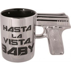 Pistool mok - Hasta la Vista Baby - zilver - 300 ml - koffiemok - Bekers