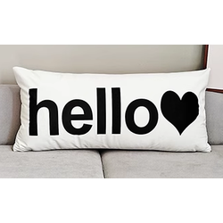Hello Wit | 30 x 50 cm | Kussenhoes | Katoen/Polyester
