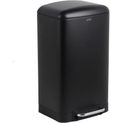 Luzzo® Idaho Pedaalemmer prullenbak 30 liter - Mat Zwart