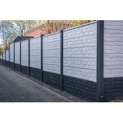 Berton Romeins motiefplaat smal wit/grijs 184 cm Tuindeco
