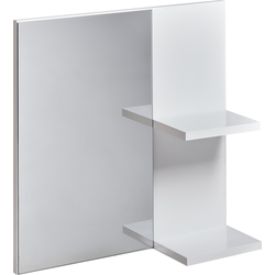 PELOTAS - Spiegel met wandplank - Wit - Vezelplaat