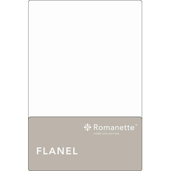 Flanellen Lakens Romanette Wit-240 x 260 cm